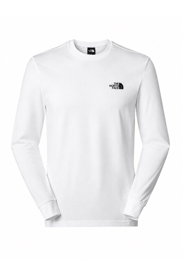 Men's White T-Shirt - L/S Box Nse, Nf0A87Nnfn41