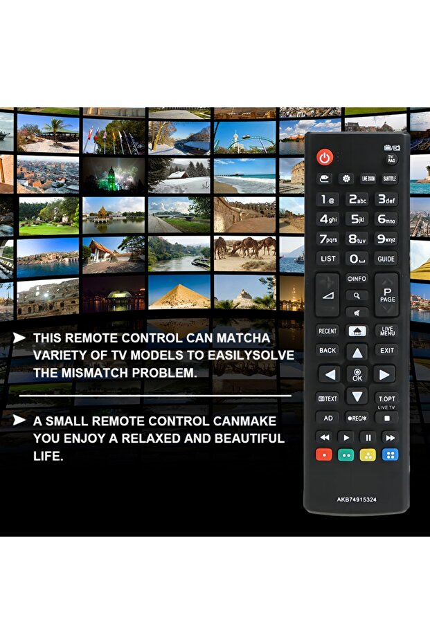 black AKB74915324 Replacement Remote Control for LG TVs 32LH604V/43LH590V/49LH590V/65UH625V