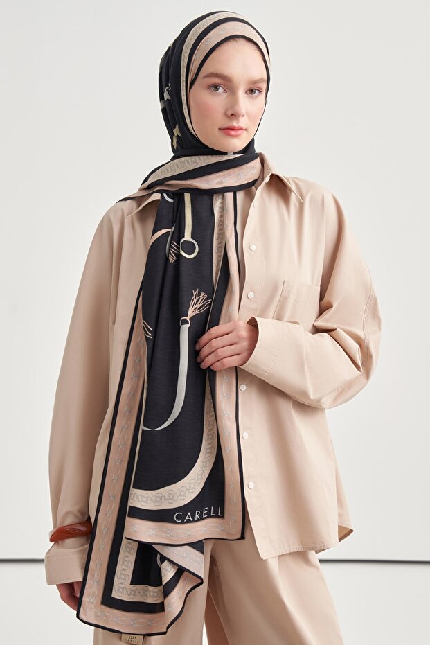 Alvena İncira Viscose Shawl Gray