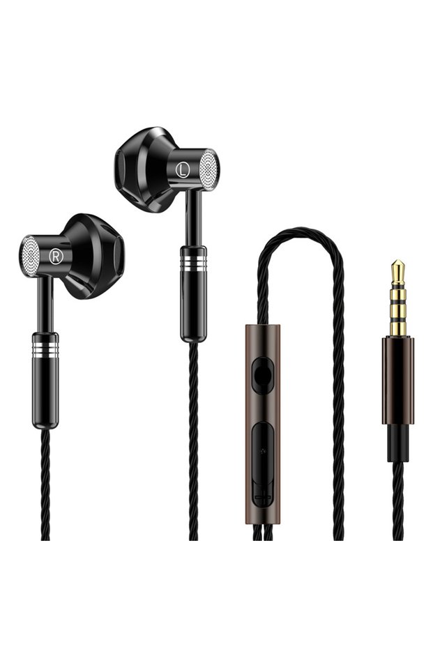 black EARDECO Wired Headphones In-ear Phone Earphone Earbuds Sport Mobile Headphones 3.5mm Metal Hea