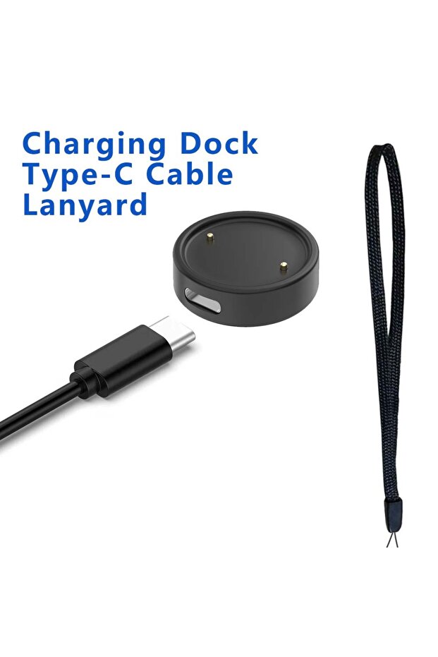 black Charger for Amazfit Active 2/ Bip 6 Smart Watch Charging Cradle Dock Stand( Only Dock,Without