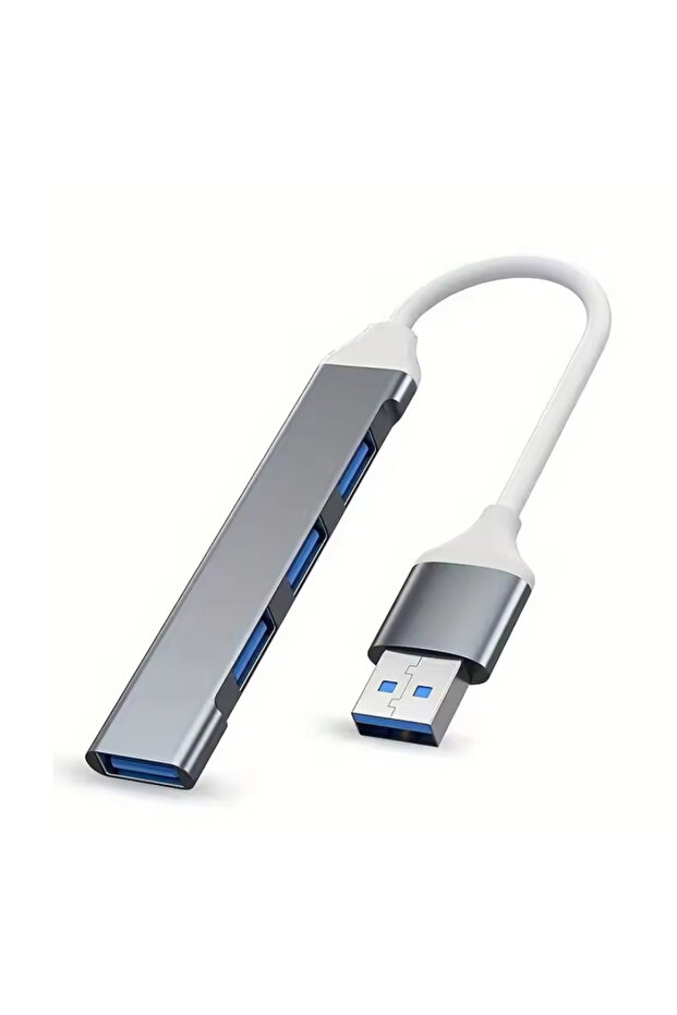 Gray 467 USB Dock Multi-Function Wire Divider High Speed Transmission One Drag Four Expanders for Mo