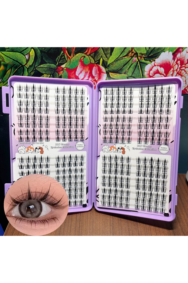 QFYe-JMS- 140pcs Fairy Eyelashes 8-18mm Manga Eyelashes C Curl - Pointed Anime Eyelashes Individual