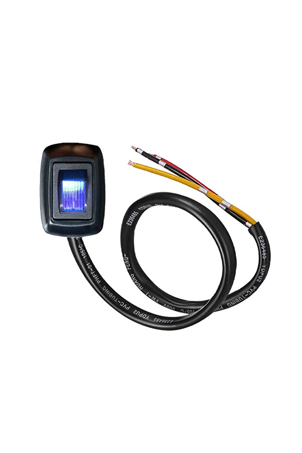 blue Paste Type Switch Car Push Button Switch with LED Light ON/Off DC12V/10A 24V/5A DIY Car Switch