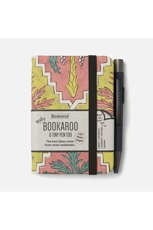 Defter-Bookaroo A7Pastel Dark Gray Defter+Pen Palmiye