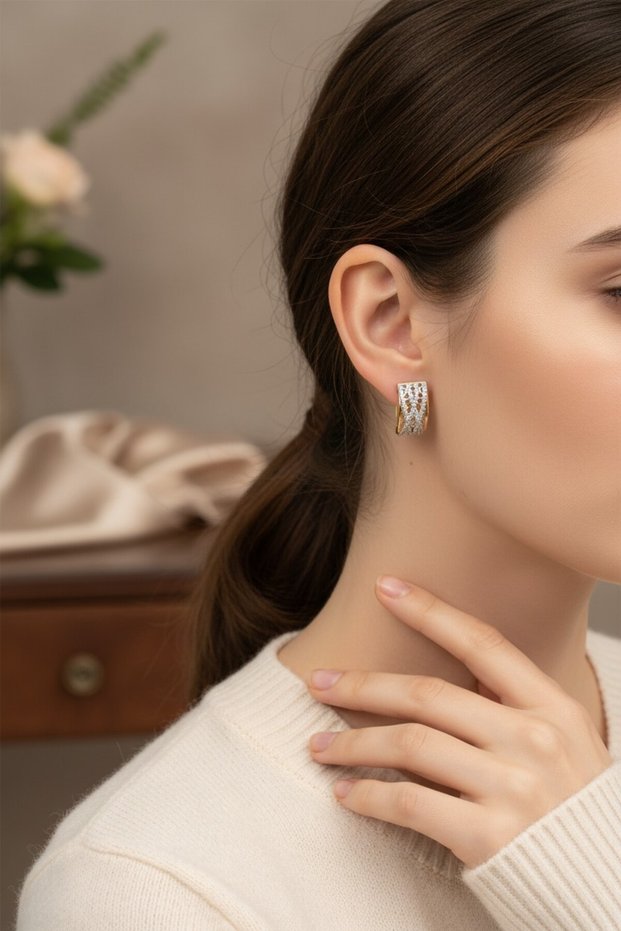 Style Pearl/Xuping Jewelry Zircon Stone Earrings