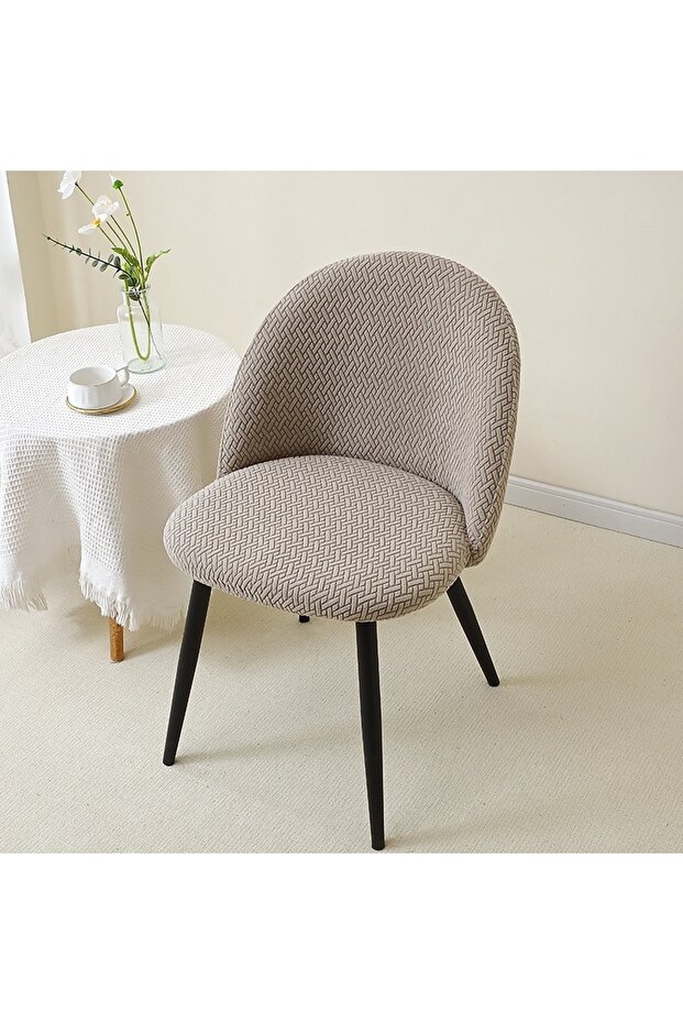 1PC A2 chair cover 1/2pcs Jacquard Chair Covers Dining Duckbill Chair Cover Low Back Curved Seat Sli