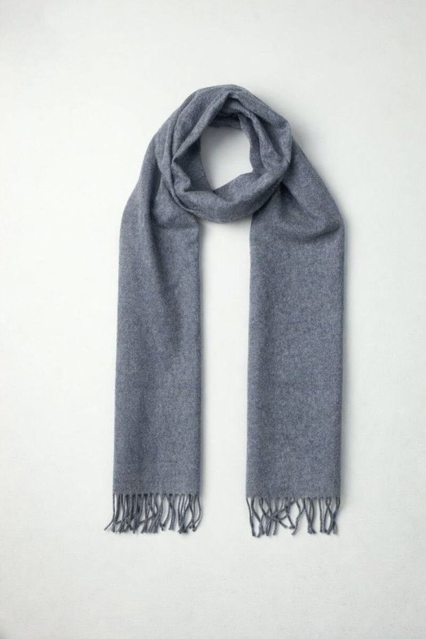 Anthracite Wool Scarf Kaşkol