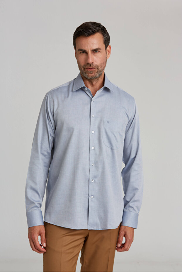 Regular Fit Classic Anthracite Gray Men's Shirt