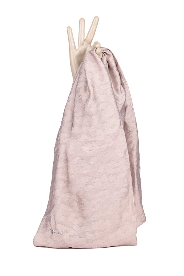 Leopard Square Scarf Stone