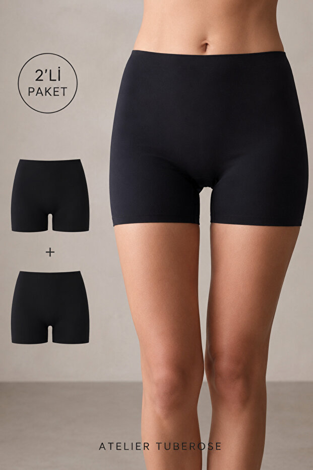 Laser Cut Women's Boxer 2 Pack Silicone No Trace/No Trace Extra Thin