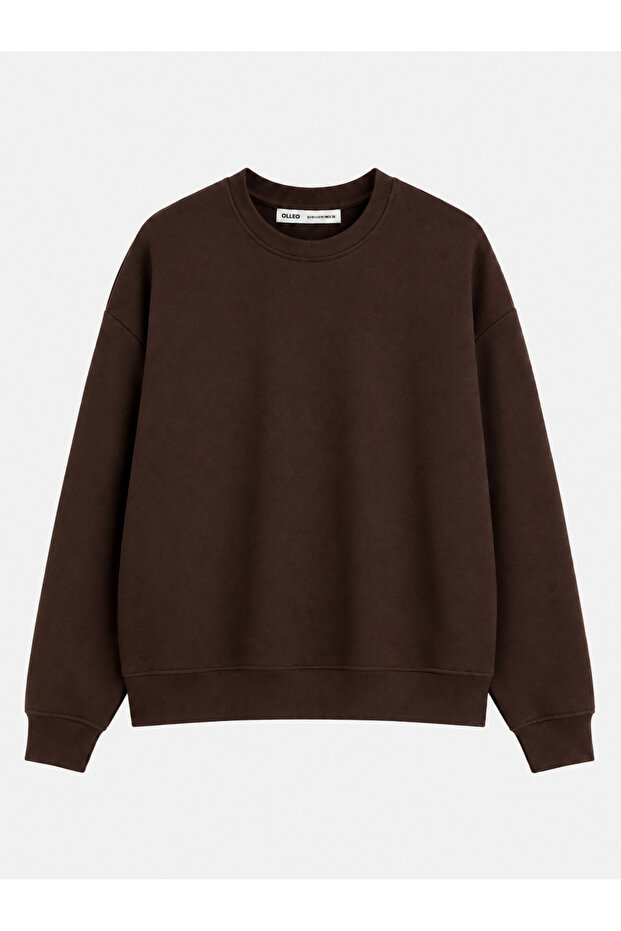 Women's Brown Modal Fabric Ultra Soft Tuşe Sweatshirt