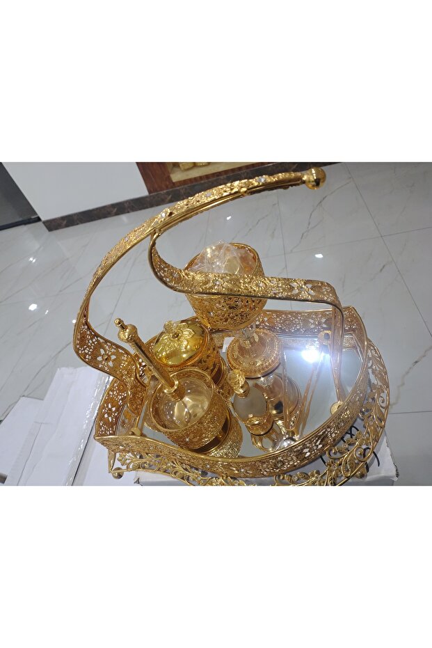 طقم مبخرة ذهبى فاخر