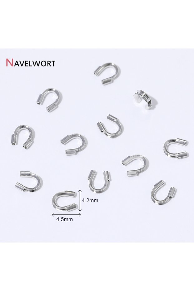 50 pieces Rhodium plated 14K/18K Gold Plated Brass Metal Wire Guardian Wire Protectors For Jewelry M