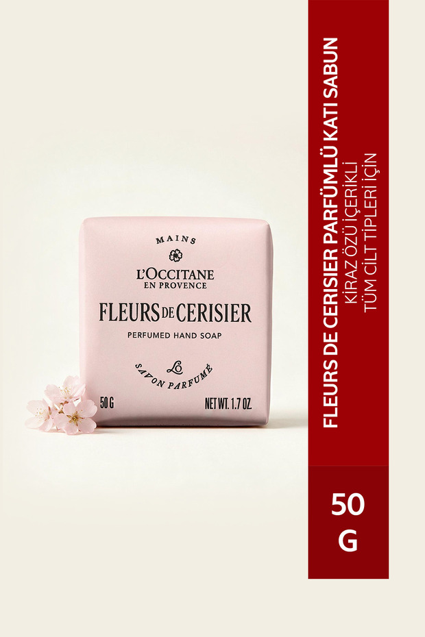 Fleurs De Cerisier Perfumed Solid Soap, Cherry Extract, 50 g