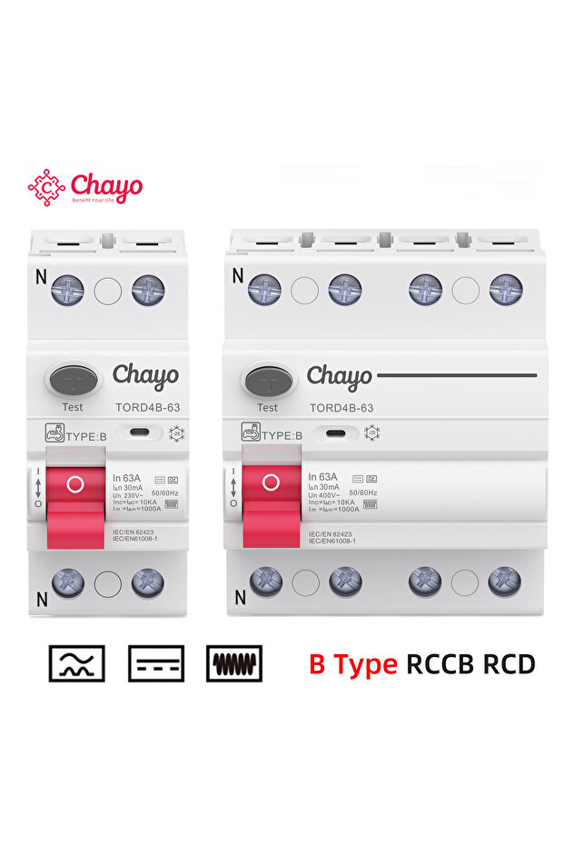 40A 2 Pole 30 mA RCD RCCB Type B Earth Leakage Residual Current Circuit Breaker Evse 2P 4P AC 40a 63