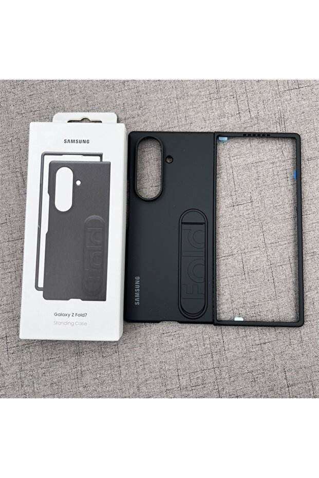 For Galaxy Z Fold 7 Black Luxury Standable Phone Case for Galaxy Z Fold 7 6 Fold7 Ma