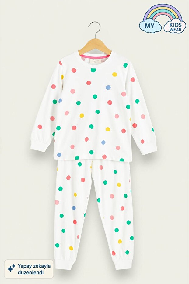 Children's Cotton Patterned Double Pajama Set 4-8 Years12238