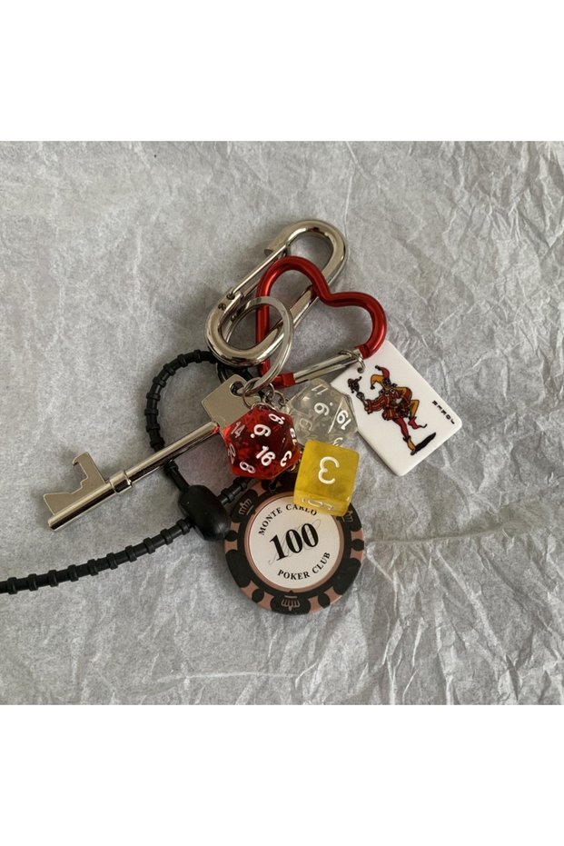 Red Original Trinkets Bag Charms King Highend Keychain Ins Niche Bag Pendant Cleanfit Trendy Hanging