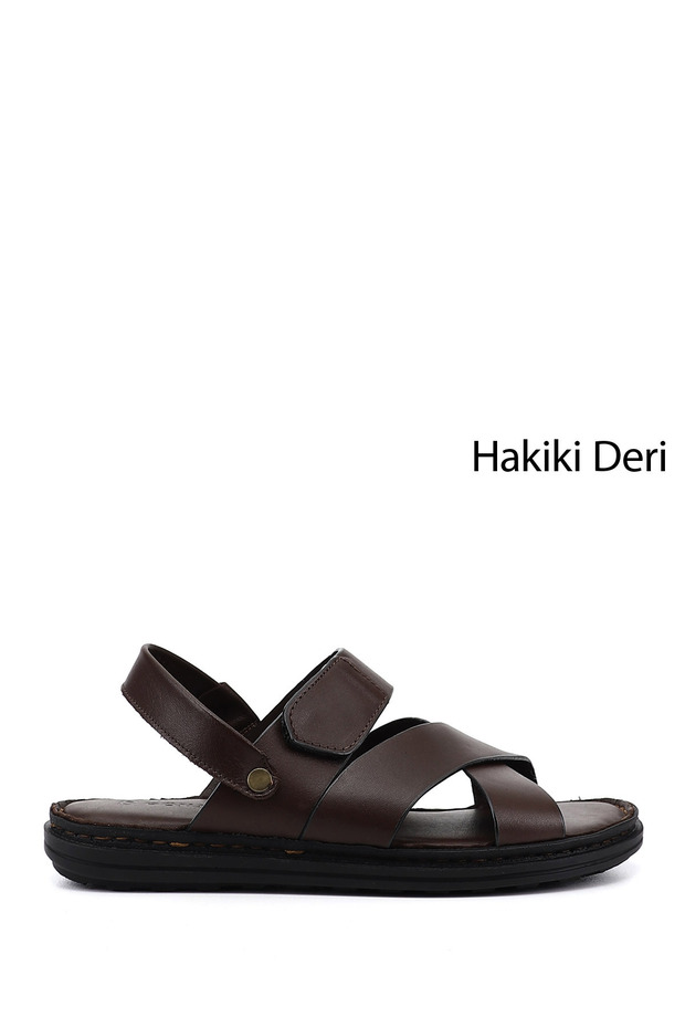 Men's Brown Genuine Leather Comfort Sandals