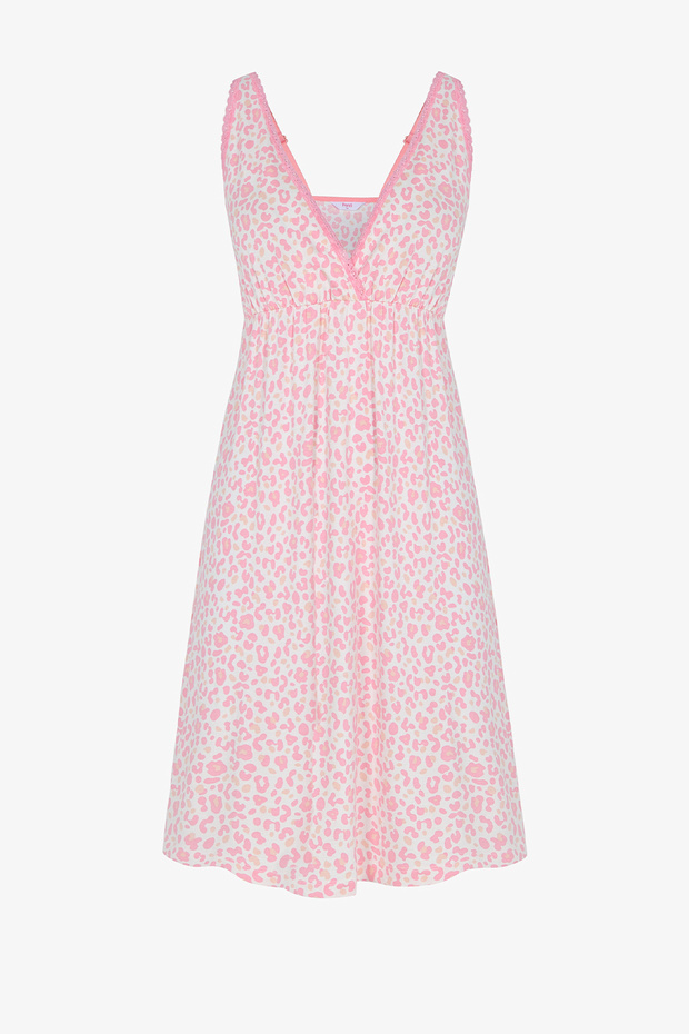 Pink Leopard Lace Nightgown