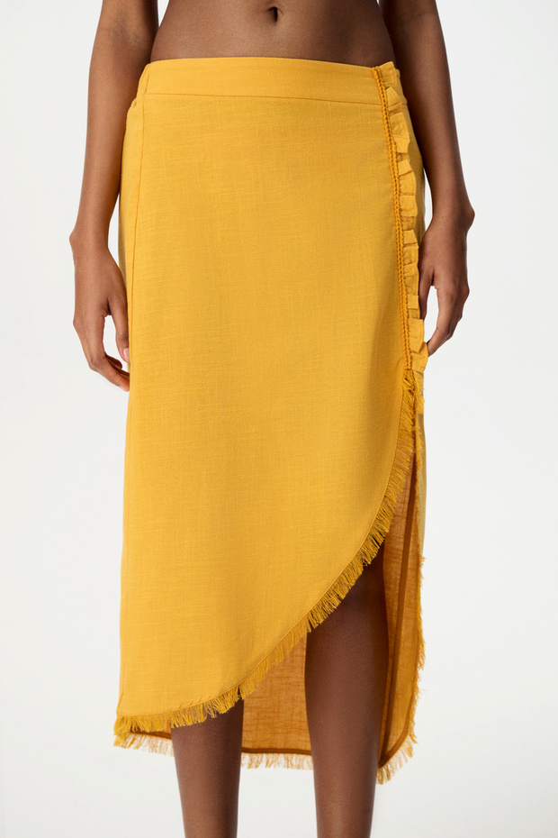 Yellow Arven Ruffle Skirt