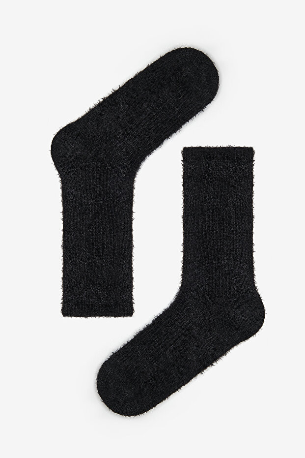 Puffy Nope Black Socks