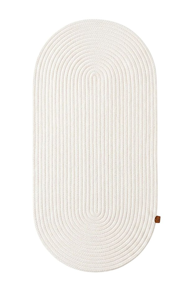 Washable Wicker Runner 33X100 cm - Oval Jute Look Knitted Tablecloth - Bohemian & Scandinavian