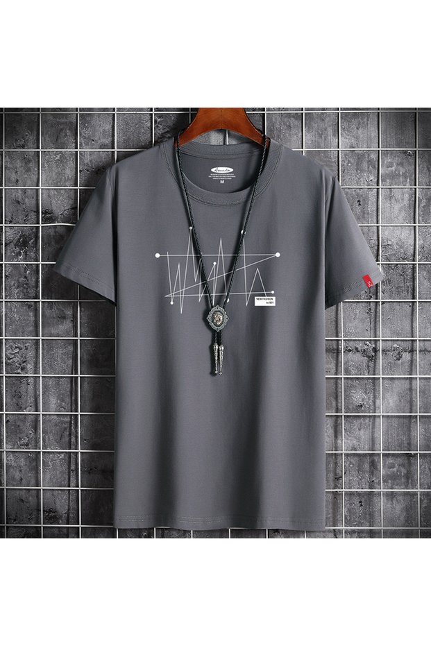 M GY Manga Tshirt Tops Oversize Men Loose Tee 100% Cotton Fashion Goth Print Men's Short Sleeve T-sh