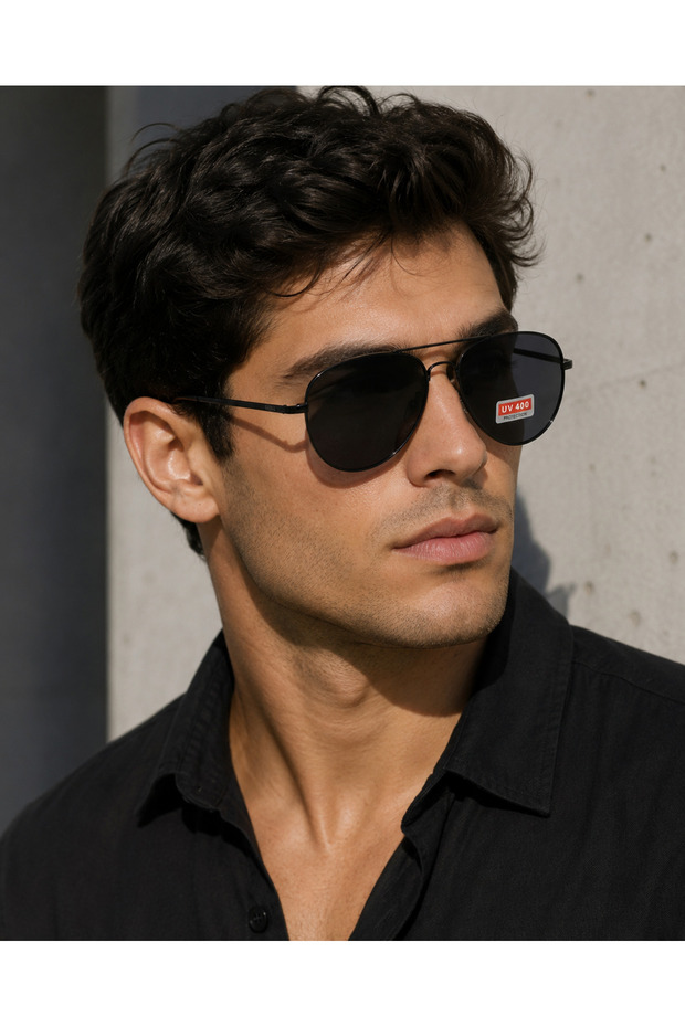 Damla Model Polarized Black Color Sunglasses