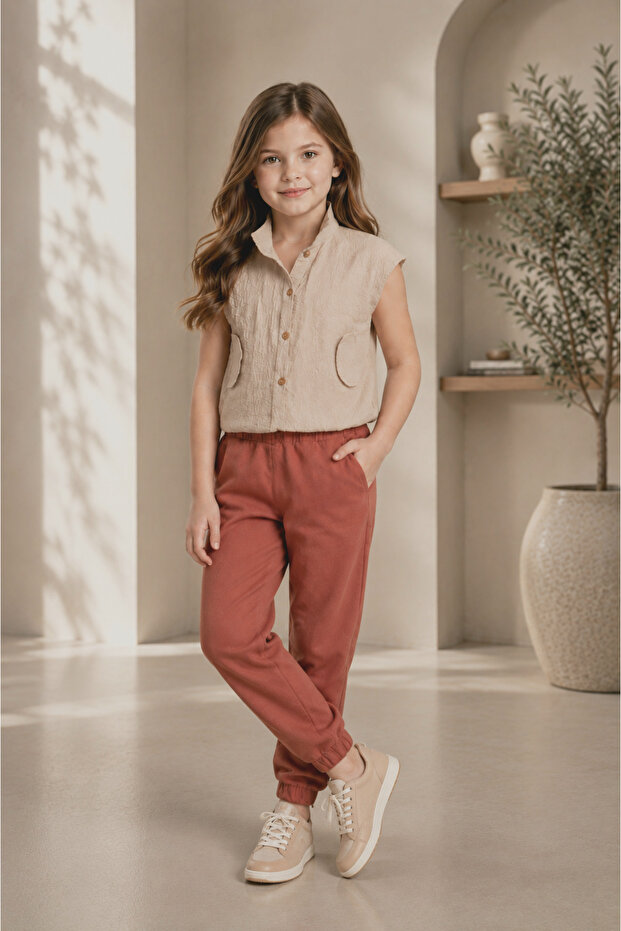 Girl's Pantalon Shirt Set