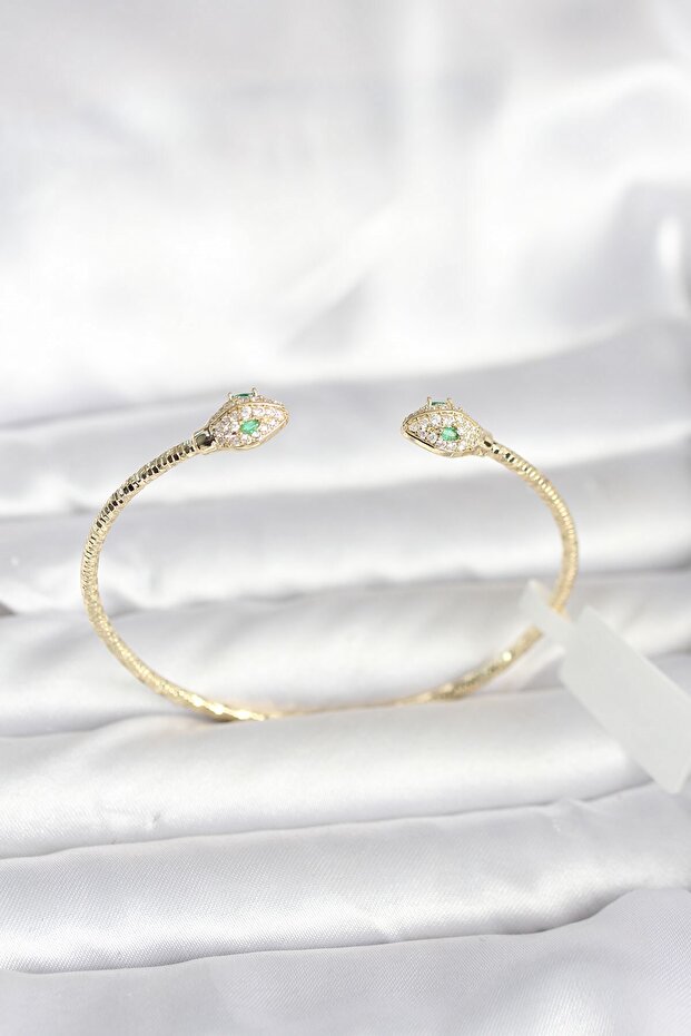 Brass Gold Color Snake Model Bracelet