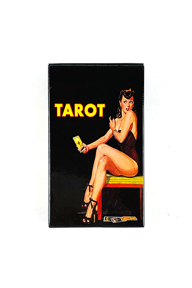 black Big Size Tarot Deck 78 Cards Magazines Themed Tarot Card Deck With Guide Book,Halloween and Ch