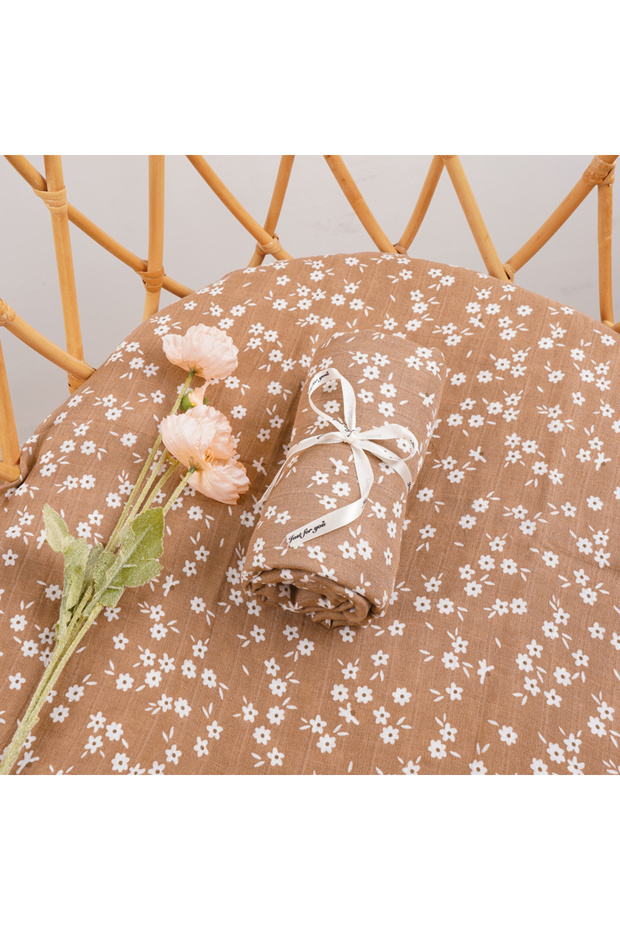 120X110cm KB003-BC62 New Arrival Print Bamboo Cotton Baby Muslin Swaddle Blanket 120x110cm Sleeping