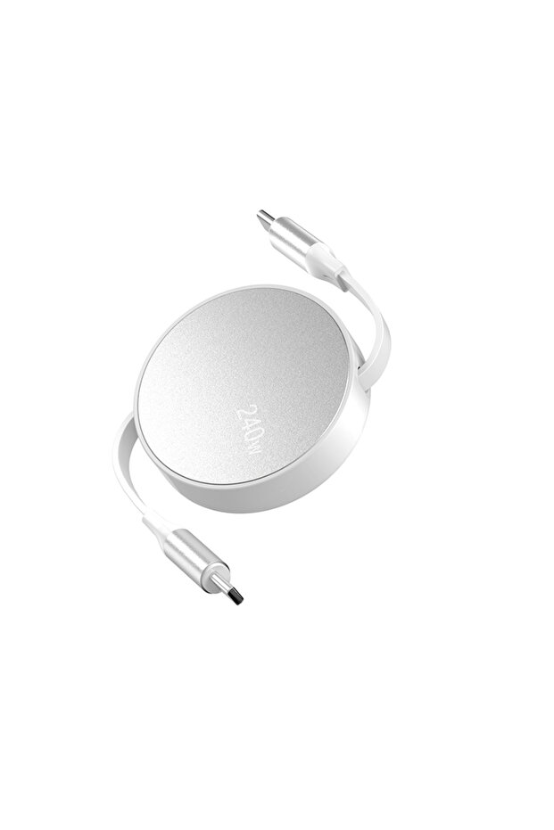 white NNBILI C to C Retractable PD240W Fast Charging Type-C Data Cable 1M Mobile Phone Charging Wire