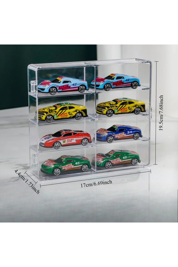 Transparent 1pc Transparent Collection Rack, Car Model Storage Box, Dust-proof Storage Ornament Disp