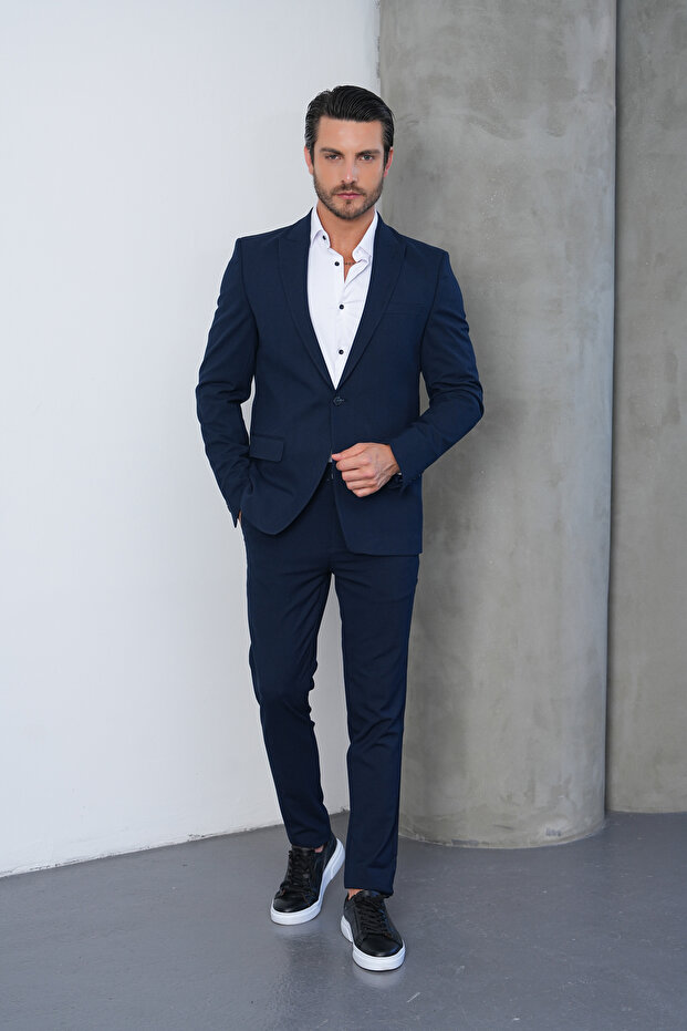 Dark Blue Slim Fit Suit