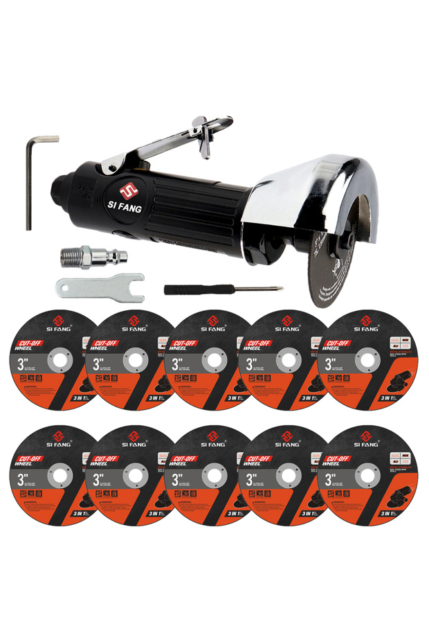 cutting machine set SI FANG Pneumatic 3 Inch Cutting Machine Angle Grinder Polishing Tool with 10pcs
