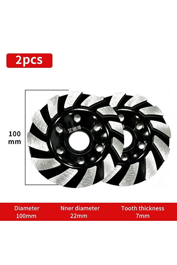2pcs 2/3/5ps Diamond Grinding Disc Abrasive Cup Wheel Wear Resistant Marble Polishing Concrete Cemen