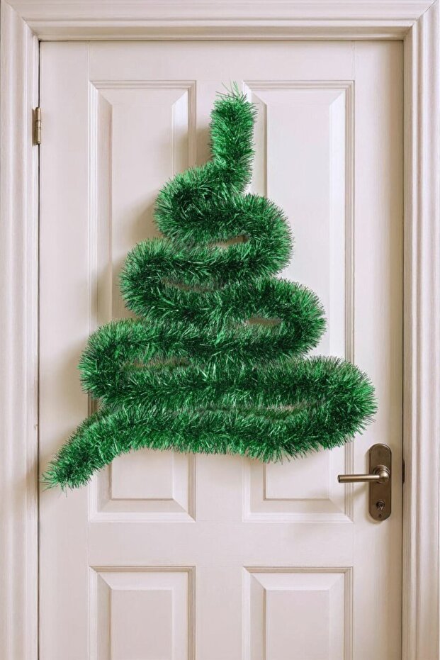 Christmas Pine Tree Ornament Glitter 2 m Green