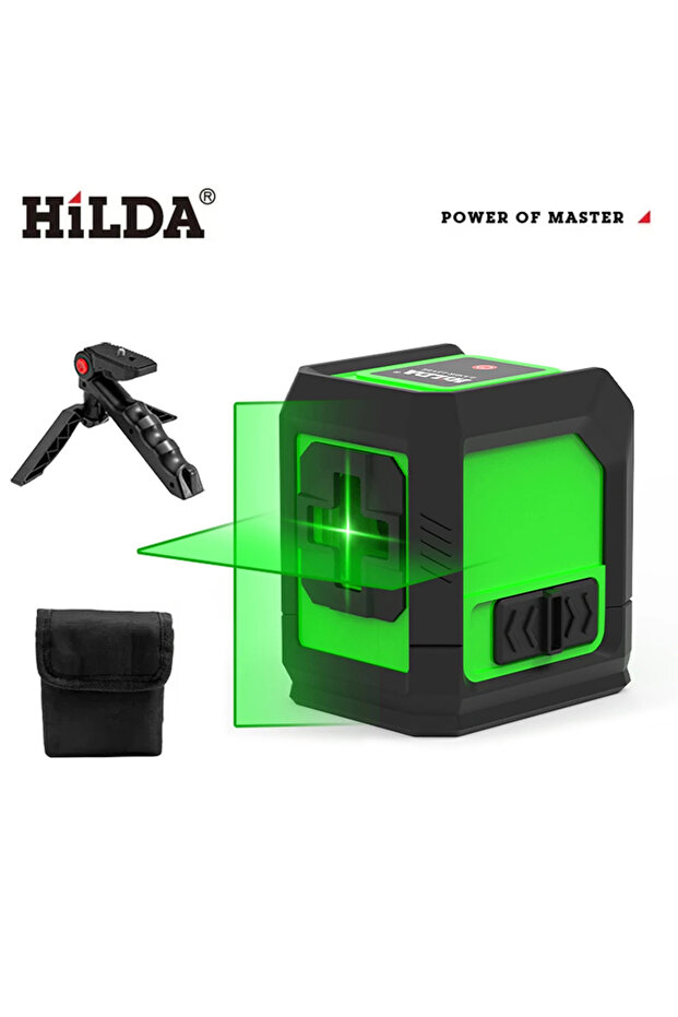 HILDA SET 3 HILDA Laser Level 2-Line Green Laser Instrument With Magnet Wall Level Portable Provinci