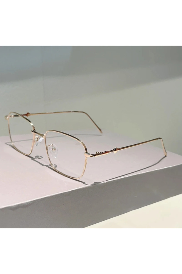 golden KAMMPT Vintage Square Optical Frames Men Classic Fashion Non- Glasses Women New Trendy Retro