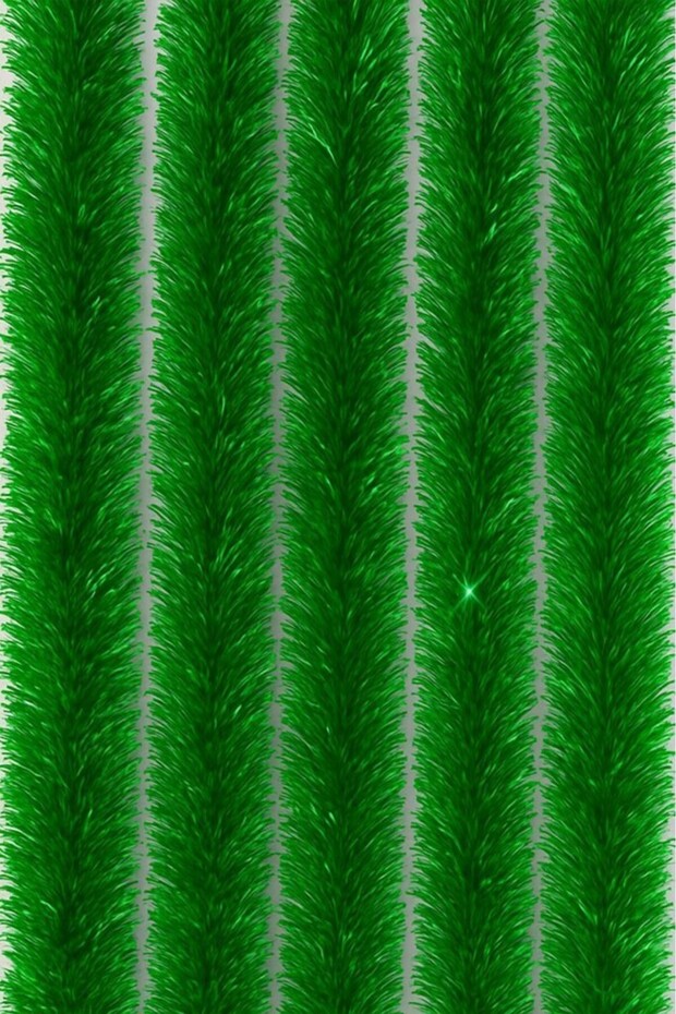Christmas Tree Ornament Green Glitter 2 Mt 5-Pack