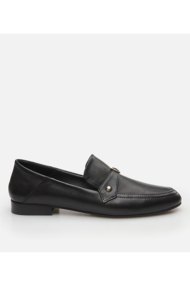 Women's Leather Black Loafer