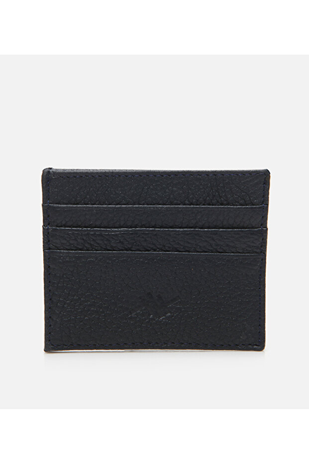 Genuine Leather Navy Blue Men's Wallet