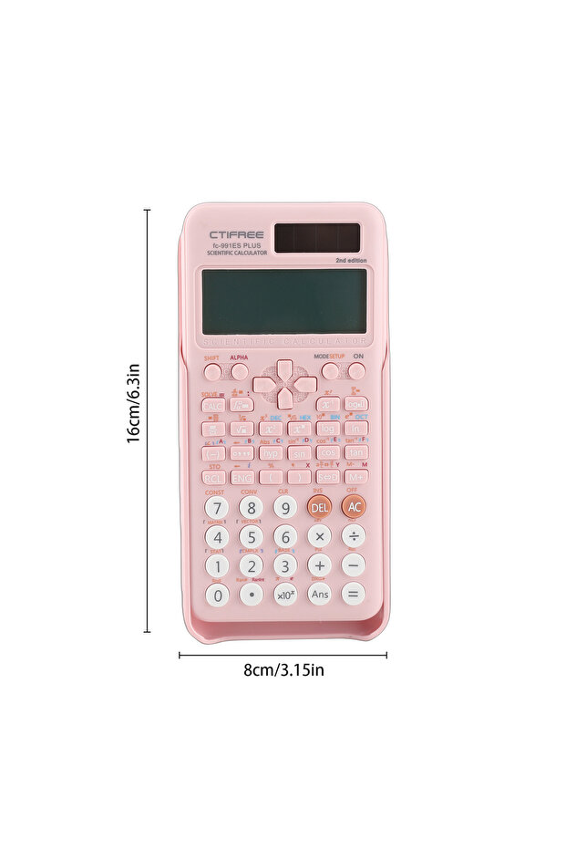 Pink FC-991 ES PLUS Scientific Calculators Math Calculator with 417 Function 10+2 Digits Display Dua