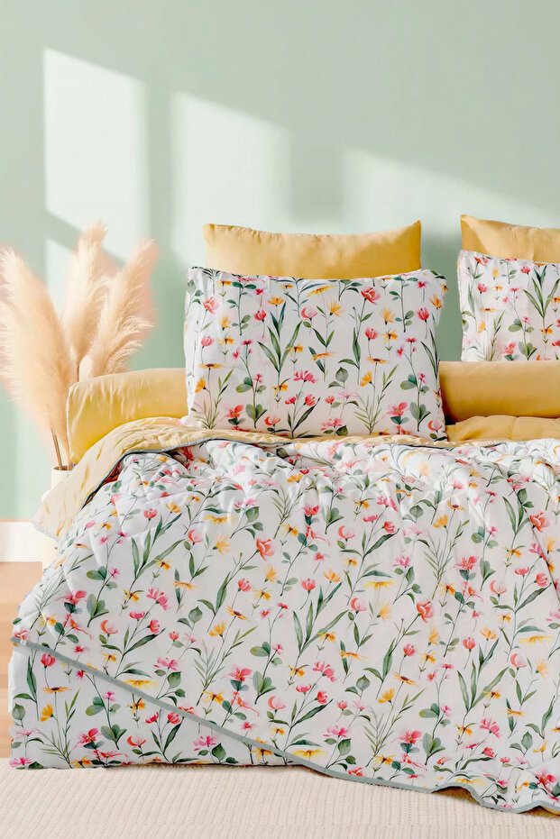 Botanical Double Duvet Cover Pique Set - 7 Piece Dowry Set