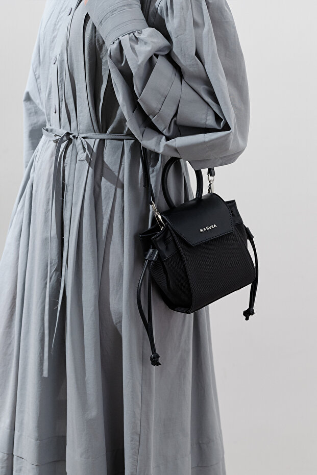 Mini Bag with Canvas Cover Black
