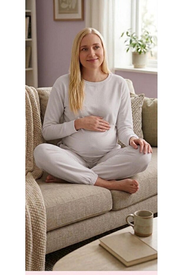 Women's Gray Maternity Tracksuit