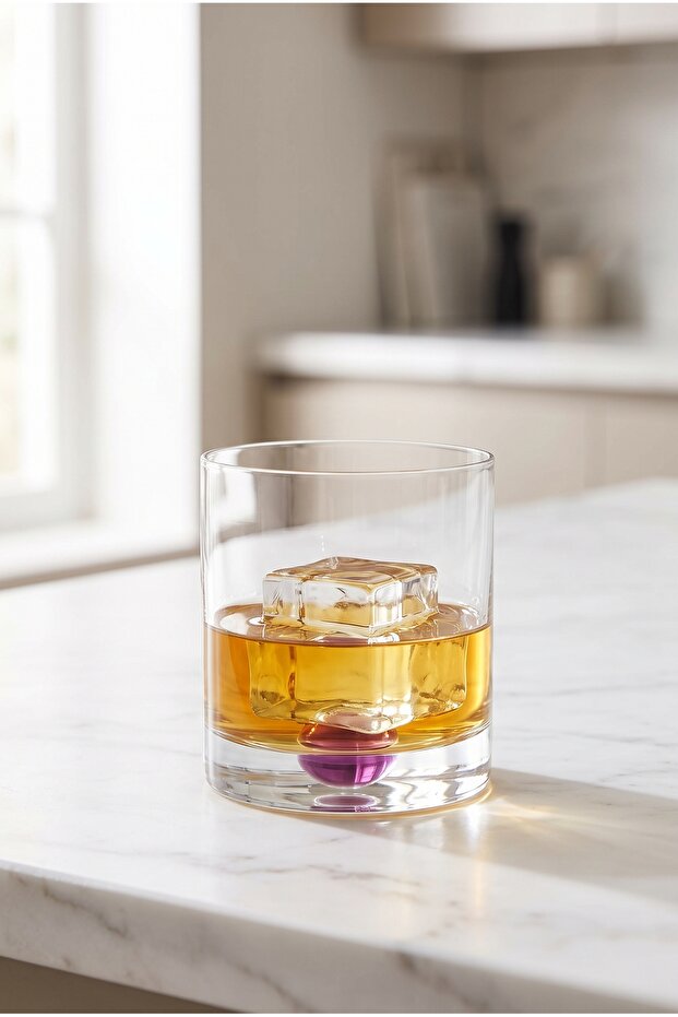 Dot Whiskey Glass Purple
